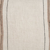 Maeve Natural/Orange 20x20 Square Linen Pillow Cover with Down Filler - Ornate Home