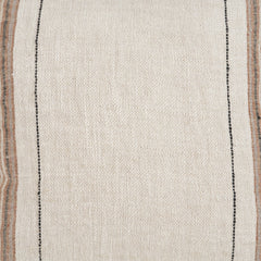 Maeve Natural/Orange 20x20 Square Linen Pillow Cover with Down Filler - Ornate Home