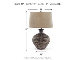 Magan Antique Bronze Table Lamp (Set of 2) - Ornate Home