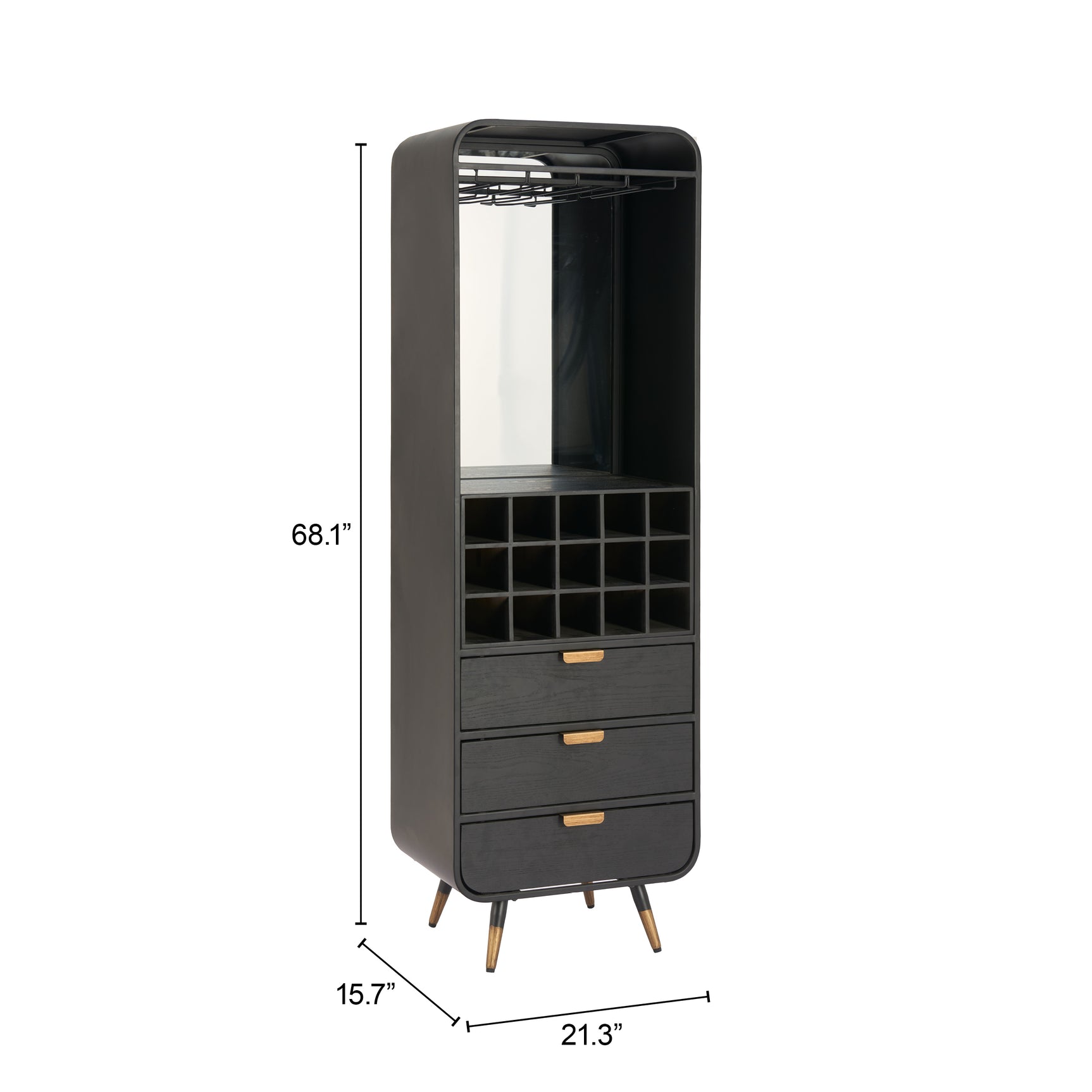 Magara Black Bar Cabinet