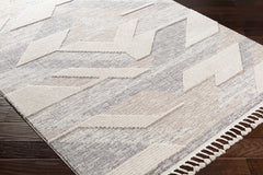 Magazine Geometric High/Low Pile Rug with Tassels - Clearance - Ornate Home
