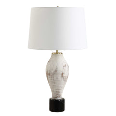 Magdaline Brown/White Rustic Table Lamp - Ornate Home