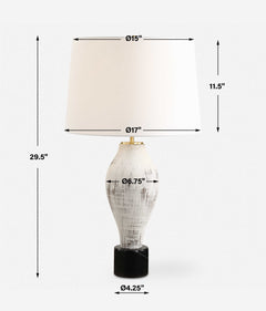 Magdaline Brown/White Rustic Table Lamp - Ornate Home