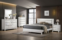 Magdeburg White Cal.King Bed - Ornate Home