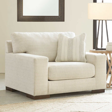 Maggie Birch Oversized Chair & Ottoman Set - Ornate Home