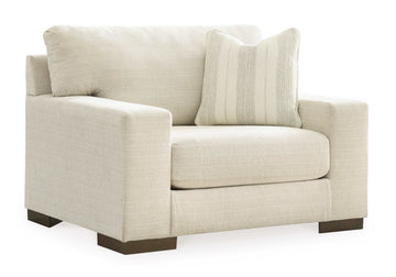 Maggie Birch Oversized Chair & Ottoman Set - Ornate Home