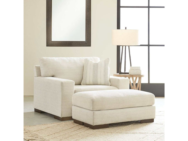 Maggie Birch Oversized Chair & Ottoman Set - Ornate Home