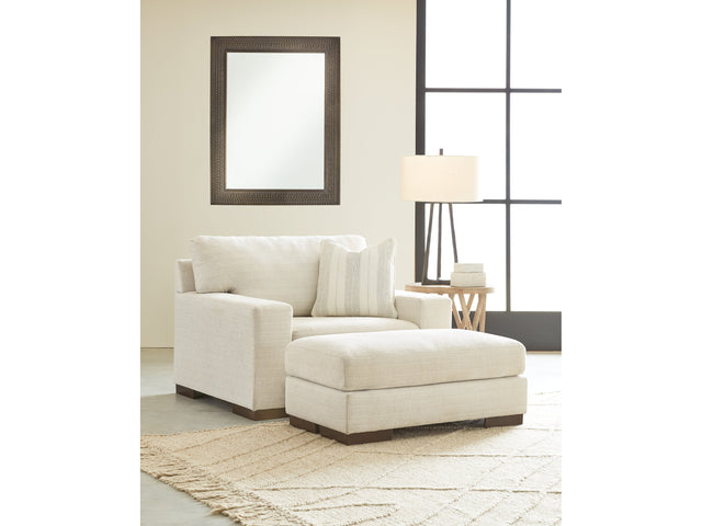 Maggie Birch Oversized Chair and Ottoman (Online Special Price) - Ornate Home
