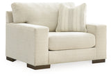 Maggie Birch Oversized Chair and Ottoman (Online Special Price) - Ornate Home