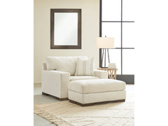 Maggie Birch Oversized Chair and Ottoman - Ornate Home