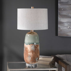 Maggie Brown/Gray Ceramic Table Lamp - Ornate Home
