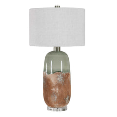 Maggie Brown/Gray Ceramic Table Lamp - Ornate Home