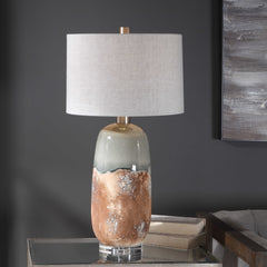 Maggie Brown/Gray Ceramic Table Lamp - Ornate Home