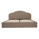 Maggie Taupe King Storage Bed - Ornate Home