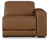 Magic Man Caramel 2-Piece Power Reclining Sectional Loveseat w/Console - Ornate Home