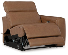 Magic Man Caramel 2-Piece Power Reclining Sectional Loveseat w/Console - Ornate Home