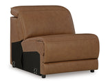 Rally-Up Caramel 5-Piece Dual Power Leather Reclining Modular Sectional - Ornate Home