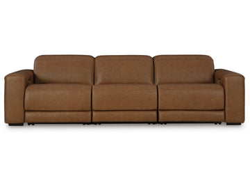 Magic Man Caramel 3-Piece Power Reclining Sectional Sofa - Ornate Home