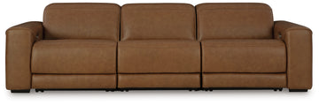 Magic Man Caramel 3-Piece Power Reclining Sectional Sofa - Ornate Home
