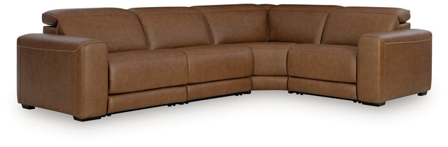 Magic Man Caramel 4-Piece Power Reclining Sectional (Online Special Price) - Ornate Home