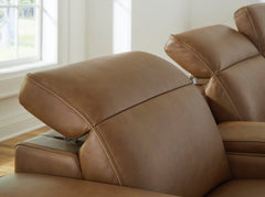 Magic Man Caramel 5-Piece Power Reclining Sectional - Ornate Home