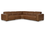Magic Man Caramel 5-Piece Power Reclining Sectional - Ornate Home