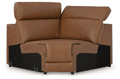 Rally-Up Caramel 6-Piece Power Reclining Sectional w/Console (Online Special Price) - Ornate Home