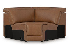 Rally-Up Caramel 6-Piece Power Reclining Sectional w/Console (Online Special Price) - Ornate Home