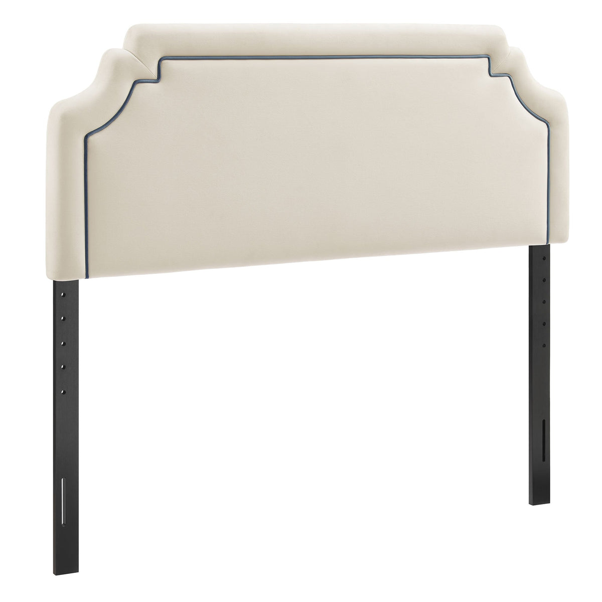 Magnolia Alabaster/Cadet Blue Stain-Resistant Performance Velvet Full Size Headboard - Ornate Home