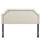 Magnolia Alabaster/Cadet Blue Stain-Resistant Performance Velvet Full Size Headboard - Ornate Home