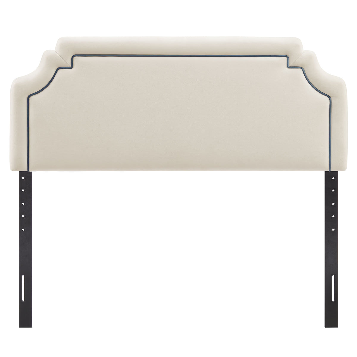 Magnolia Alabaster/Cadet Blue Stain-Resistant Performance Velvet King Size Headboard - Ornate Home