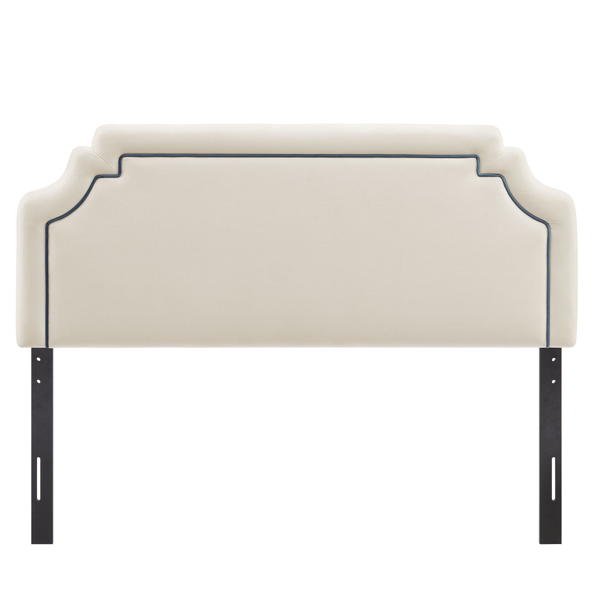 Magnolia Alabaster/Cadet Blue Stain-Resistant Performance Velvet King Size Headboard - Ornate Home