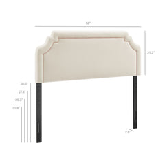 Magnolia Alabaster/Pink Stain-Resistant Performance Velvet Full Size Headboard - Ornate Home
