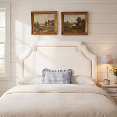 Magnolia Alabaster/Pink Stain-Resistant Performance Velvet Queen Size Headboard - Ornate Home