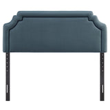Magnolia Cadet Blue/Midnight Stain-Resistant Performance Velvet Full Size Headboard - Ornate Home