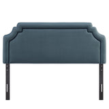 Magnolia Cadet Blue/Midnight Stain-Resistant Performance Velvet Full Size Headboard - Ornate Home