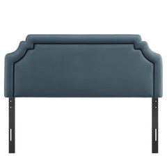 Magnolia Cadet Blue/Midnight Stain-Resistant Performance Velvet King Size Headboard - Ornate Home