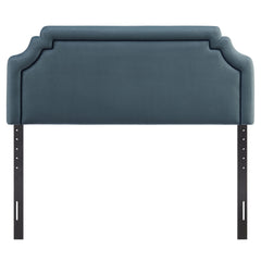 Magnolia Cadet Blue/Midnight Stain-Resistant Performance Velvet Queen Size Headboard - Ornate Home