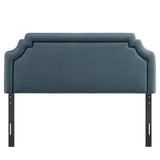 Magnolia Cadet Blue/Midnight Stain-Resistant Performance Velvet Queen Size Headboard - Ornate Home