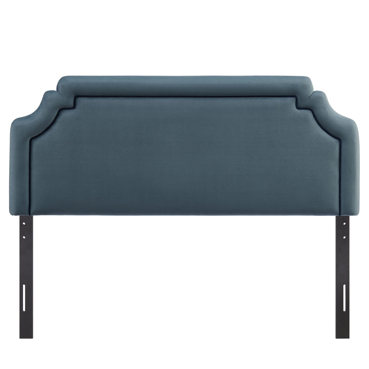 Magnolia Cadet Blue/Midnight Stain-Resistant Performance Velvet Queen Size Headboard - Ornate Home