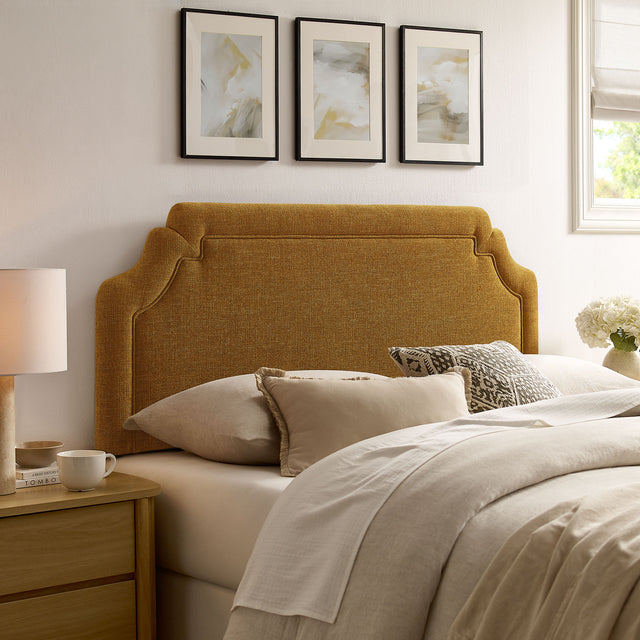 Magnolia Copper Upholstered Fabric King Size Headboard - Ornate Home