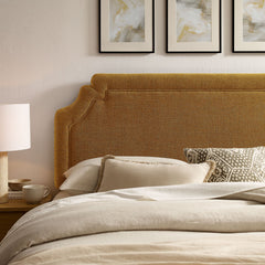 Magnolia Copper Upholstered Fabric Queen Size Headboard - Ornate Home