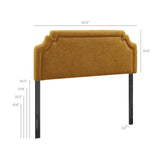 Magnolia Copper Upholstered Fabric Queen Size Headboard - Ornate Home