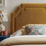 Magnolia Copper Upholstered Fabric Twin Size Headboard - Ornate Home