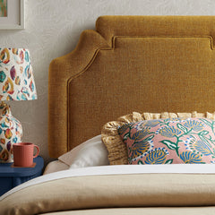 Magnolia Copper Upholstered Fabric Twin Size Headboard - Ornate Home