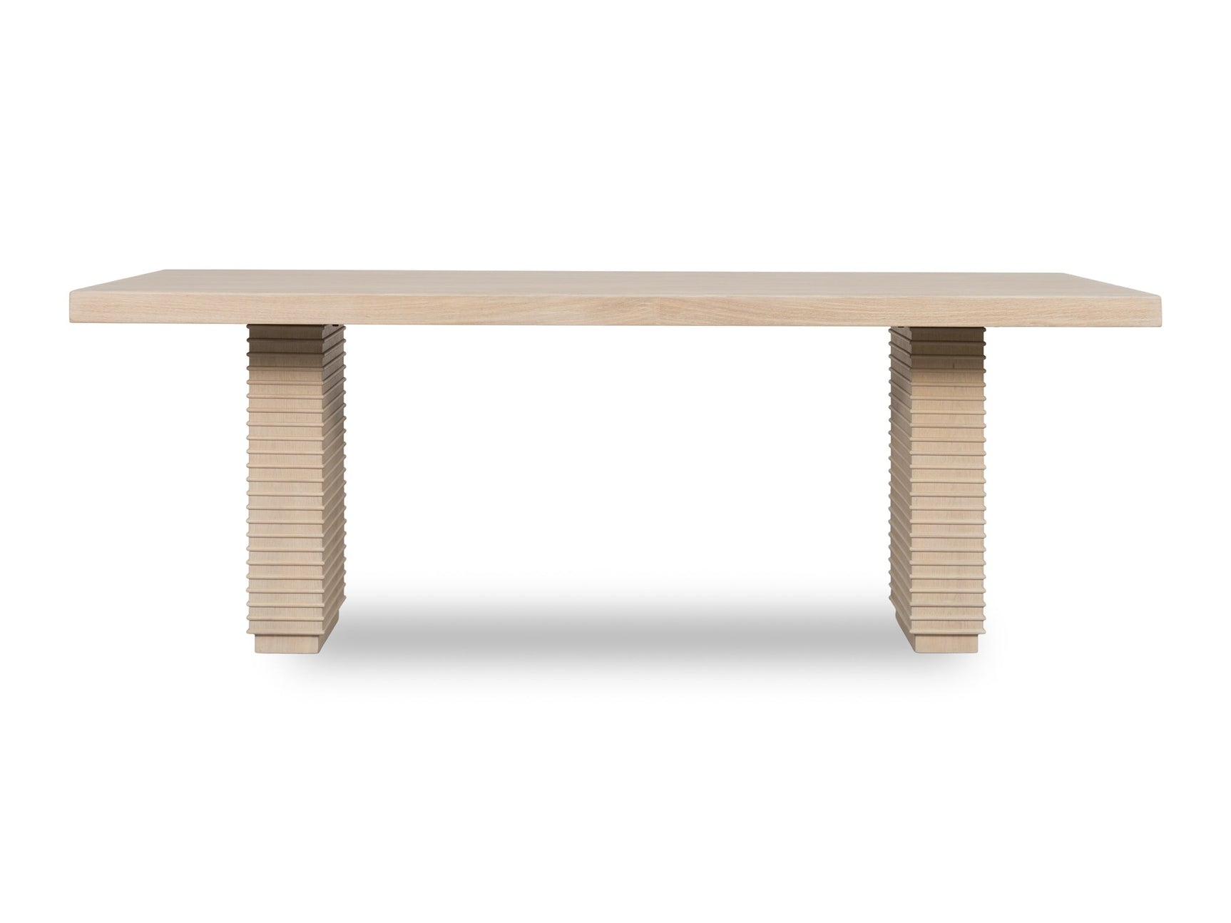 Magnolia Daffodil Double Pedestal Wooden Dining Table - Ornate Home