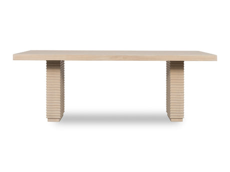 Magnolia Daffodil Double Pedestal Wooden Dining Table - Ornate Home