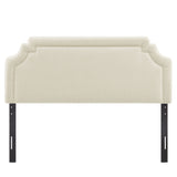 Magnolia Ecru Upholstered Fabric Queen Size Headboard - Ornate Home