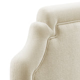 Magnolia Ecru Upholstered Fabric Queen Size Headboard - Ornate Home