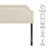 Magnolia Ecru Upholstered Fabric Queen Size Headboard - Ornate Home